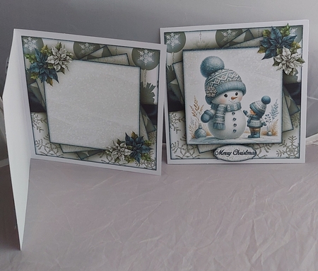 Little Blue Snowman Mini Kit 7X7 by Marion Harding