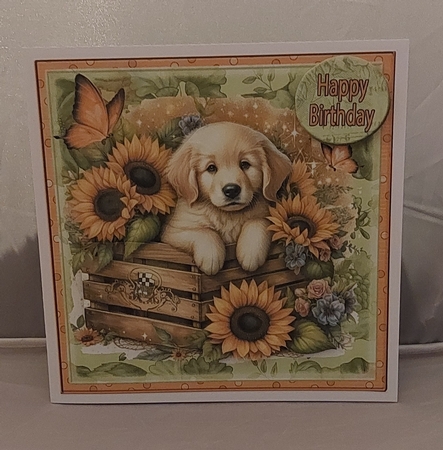 Mini Kit- Sunflower Puppy 3 by Marion Harding