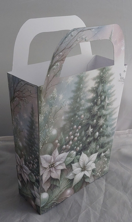Lilac and silver Christmas scene gift bag 6 by Marion Harding