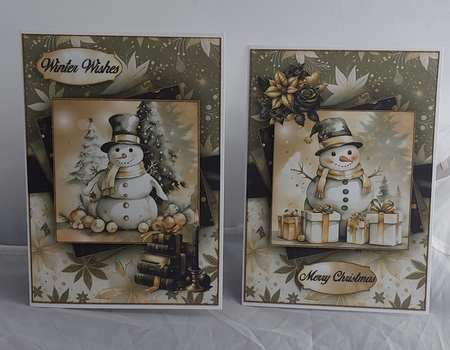 Black & Gold Snowman Mini Ki by Marion Harding