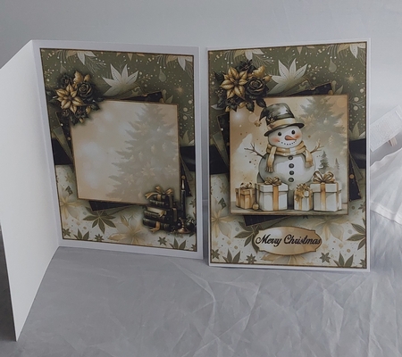Black & Gold Snowman Mini Ki by Marion Harding