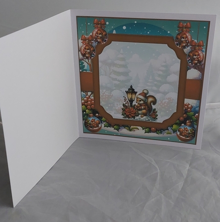 Festive Squirrel 8x8 by Marion Harding