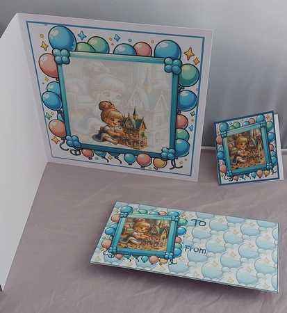 Little girls Dollhouse 8x8 by Marion Harding