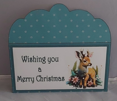 Cute baby deer money wallet (Blue). by Marion Harding