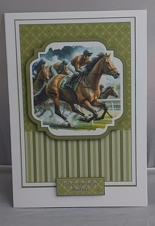 5x7 Horse Racing T12 by Marion Harding