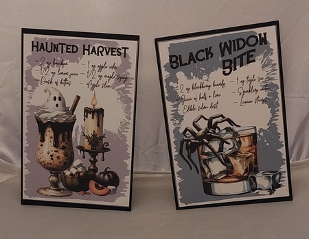 4 x 6 Halloween Cocktail Recipe Cards 2 by Marion Harding