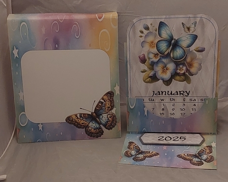 BUTTERFLY FLORALS 2025 EASEL CALENDAR by Marion Harding