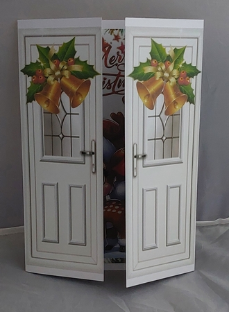 Pretty Deer In The Snow Christmas Gate Fold by Marion Harding