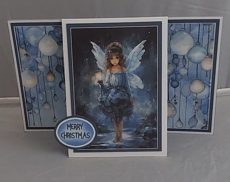 Christmas Fairy Fold Over Mountain Card by Marion Harding