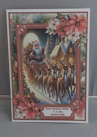 Santa Delivering Presents - 5x7 by Marion Harding