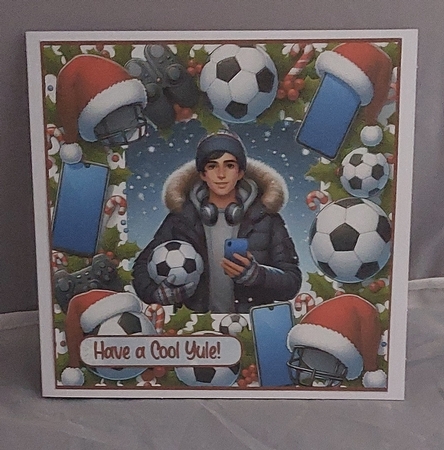 Christmas Football 8x8 by Marion Harding