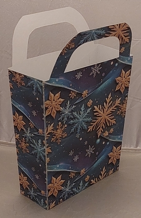 Blue snow gift bag 2 by Marion Harding