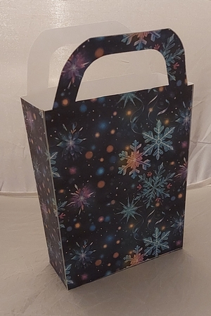 Blue snow gift bag 3 by Marion Harding
