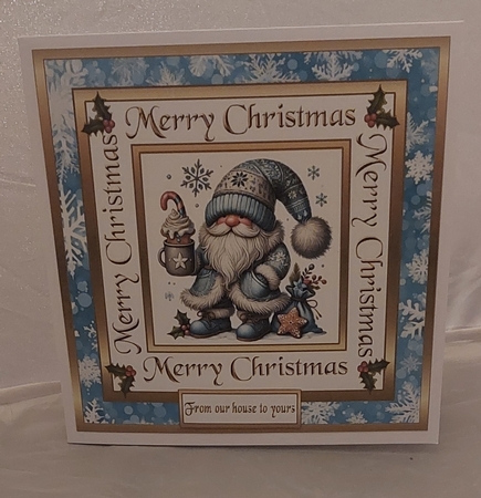 SC Christmas gnomes cosy cuppa by Marion Harding