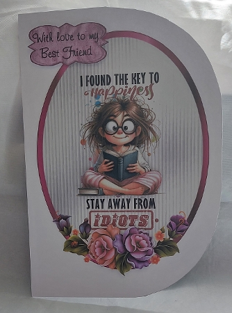 Cheeky Brats 1 - 7x5 inch oval topper with decoupage   by Marion Harding