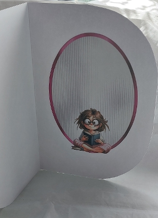 Cheeky Brats 1 - 7x5 inch oval topper with decoupage   by Marion Harding