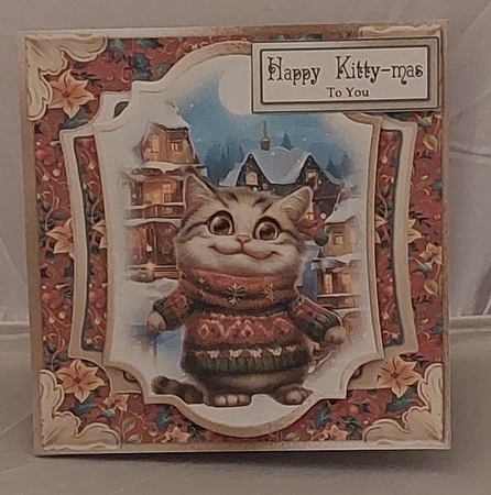 Festive Crazy Cats 1 by Marion Harding