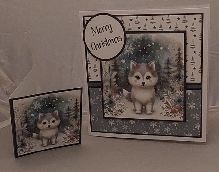 Christmas wolf by Marion Harding