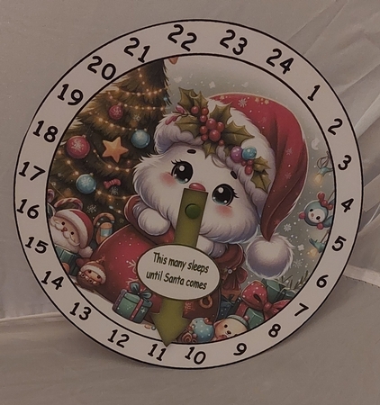 new advent clock christmas cat in a sack by Marion Harding