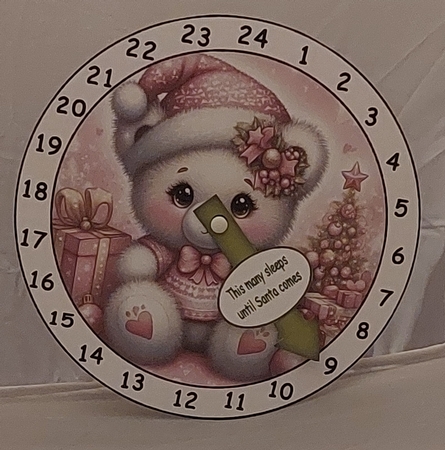 pink bear advent by Marion Harding