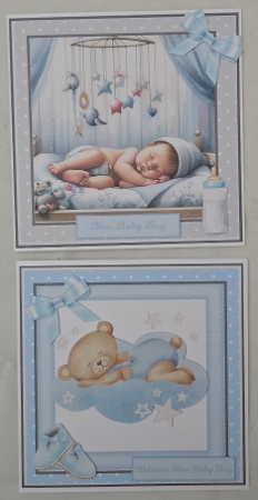 8x8 Pastel Baby Blue & Green Frames/Mats 1-8 in JPEG & PNG  by Marion Harding