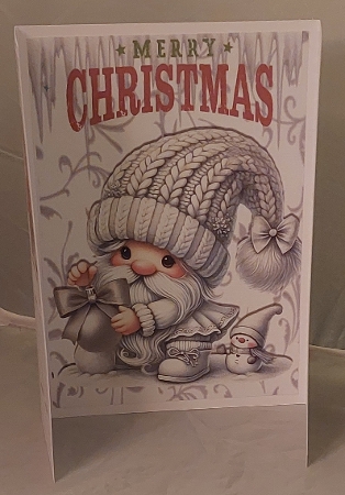 Cheeky Silver Gnome With Icicles Gatefold (ONE) by Marion Harding