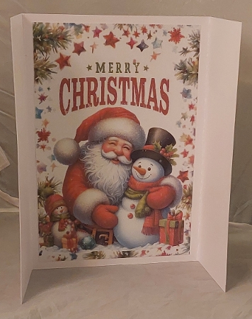 Lovely Santa With Golden Bells & Bows Gatefold (ONE) by Marion Harding