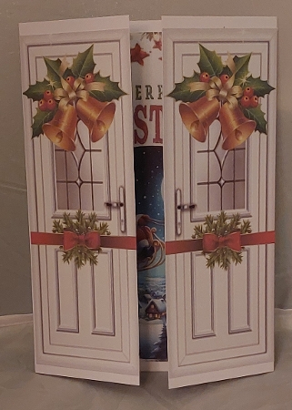 Lovely Santa With Golden Bells & Bows Gatefold (SEVEN) by Marion Harding