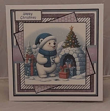 Polar Bear 4 decoupage card kit by Marion Harding