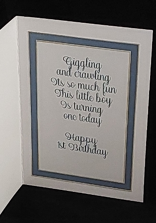 Baby Boy 1st Birthday 5 x 7 Card by Marion Harding