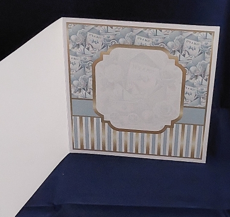 glam baby boy envelope insert by Marion Harding