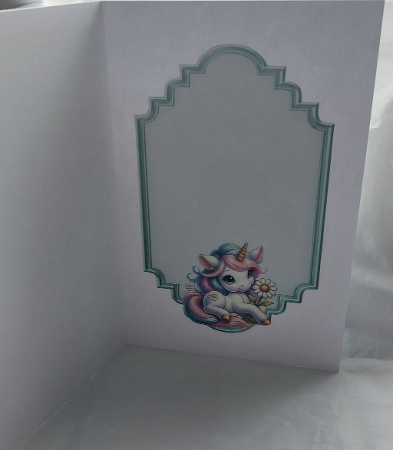 Matching insert sheet for the design sheet - Unicorns and Flowers 1 by Marion Harding