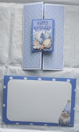 Sea Adventure - Little Boys 1-5yrs. - Double Accordion Gatefold Card by Marion Harding