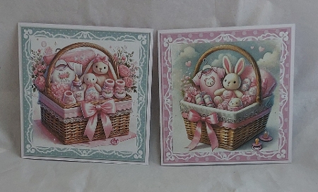 Hamper Baby Girl - Illustrations for Cards by Marion Harding