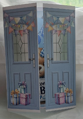 Lovely Gatefold With Blue Balloons For Baby Boy (TWO) by Marion Harding