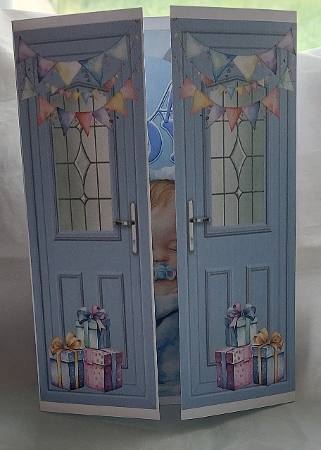 Lovely Gatefold With Blue Balloons For Baby Boy (THREE) by Marion Harding