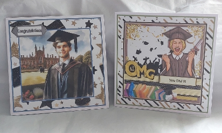 Graduation Background Card Toppers by Marion Harding