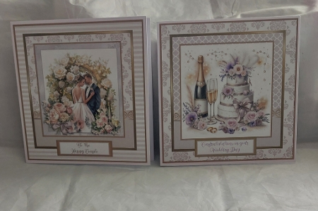 8x8 Cream Wedding Card Fronts & Matching Papers 2 by Marion Harding