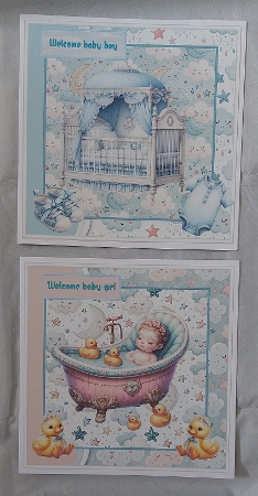 8x8 Pastel Clouds 2 - Card Fronts and Matching Papers  by Marion Harding