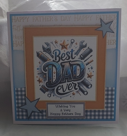 Happy Fathers Day, To The Best Dad Ever - 6x6 by Marion Harding