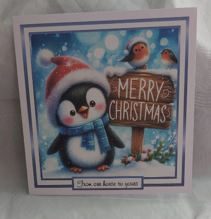 blue christmas penguin 2 by Marion Harding