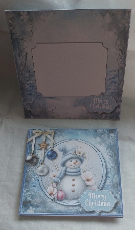 Happy Snowman 1 - Tent Card by Marion Harding