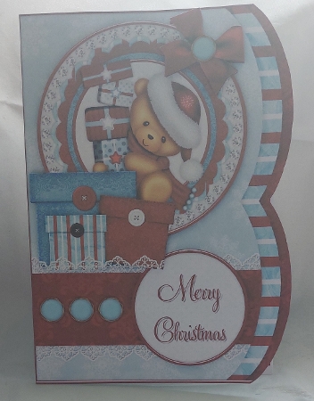 Beary Merry Christmas - Double Rounded Edge Card Mini Kit by Marion Harding