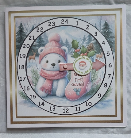 advent calendar clock  21 babys first advent girl by Marion Harding