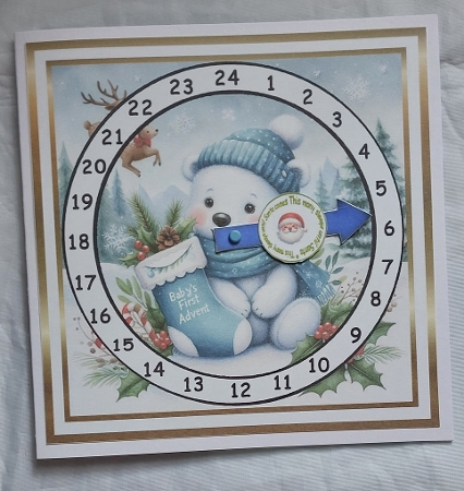 advent calendar clock  22 babys first advent boy by Marion Harding