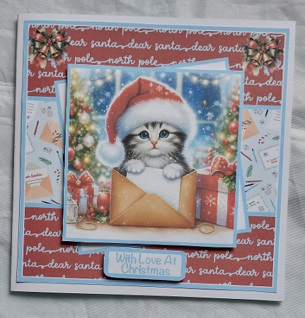 Dear Santa #1 Card Front 6x6 by Marion Harding