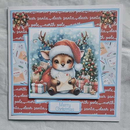 Dear Santa #2 Card Front 6x6 by Marion Harding