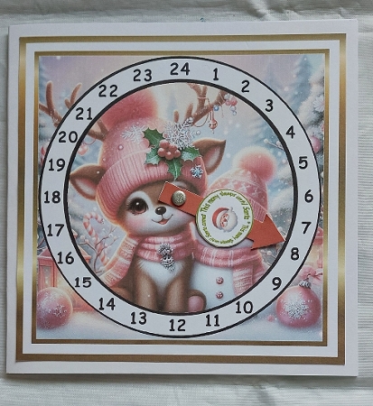 animal advent card 3 deer by Marion Harding