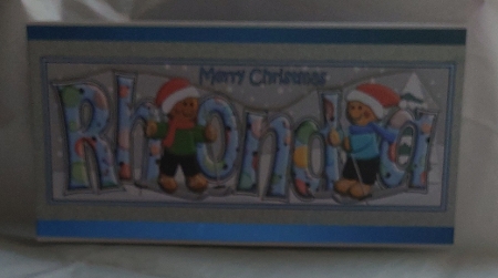 3D Gingerbread People Skiing RHONDA large dl by Marion Harding