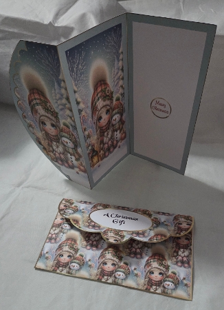 christmas trifold kit cozy friends by Marion Harding